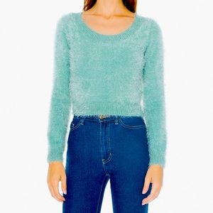 American Apparel Cali Sun & Fun Fuzzy Cropped Tee